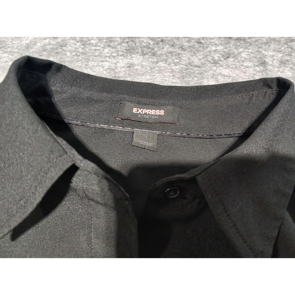 Express Black Button-Down Shirt - Picture 4 of 5